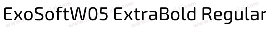 ExoSoftW05 ExtraBold Regular字体转换